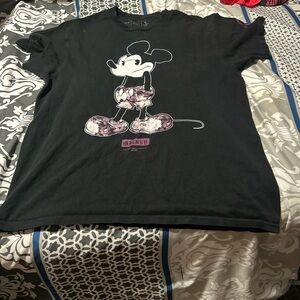 Disney Black and White Mickey Mouse Kids Tee